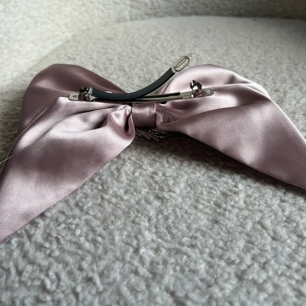 Cubic Zirconia Hair Bow Clip